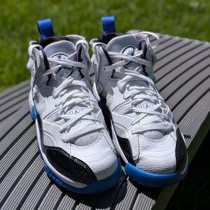 Jordan Kids White and Blue Sneakers
